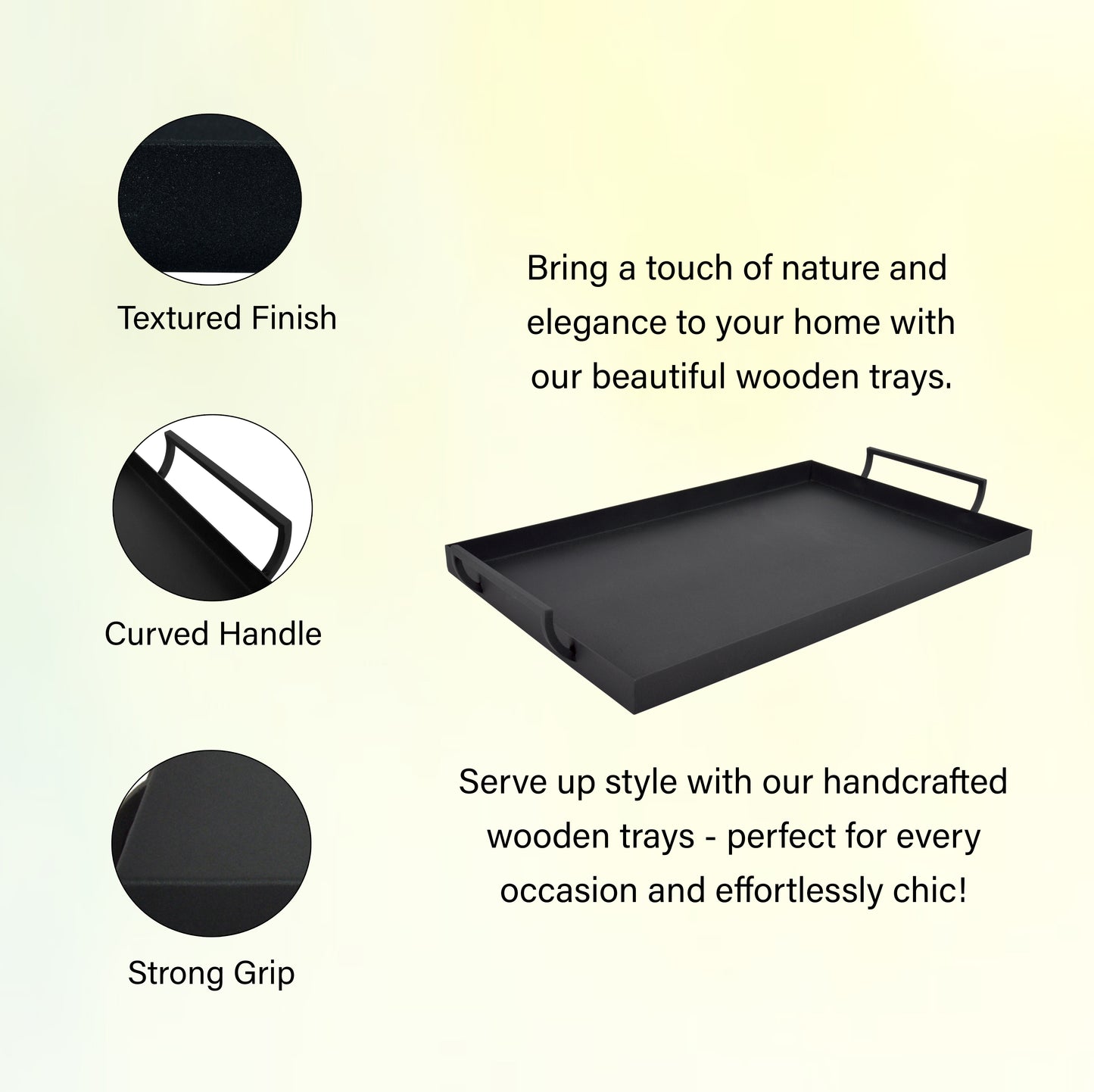Anaya Metal Tray With Handle
