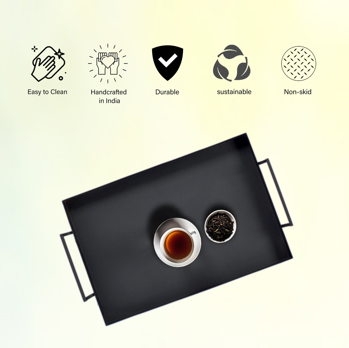 Anaya Metal Tray With Handle