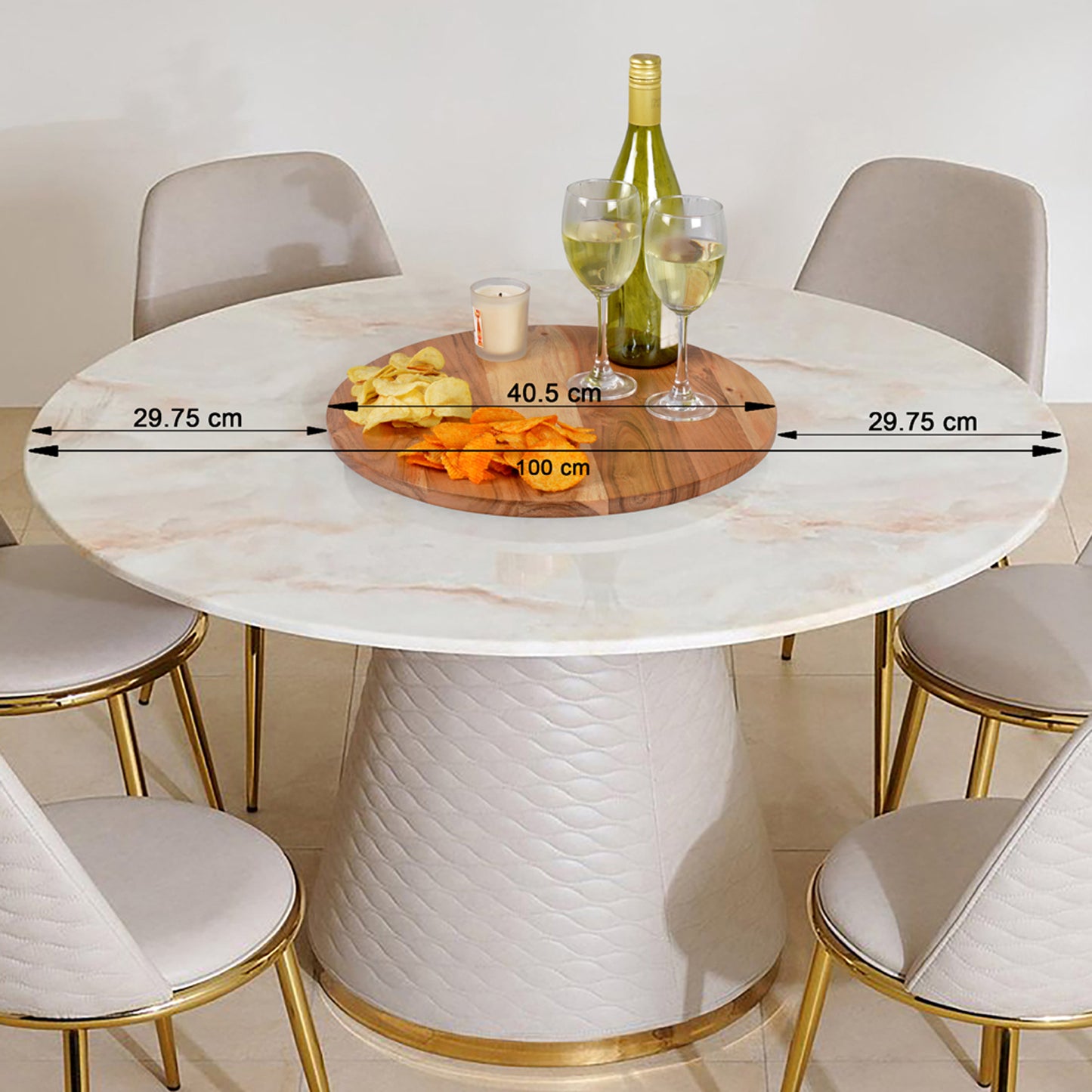 Samya Wooden Lazy Susan