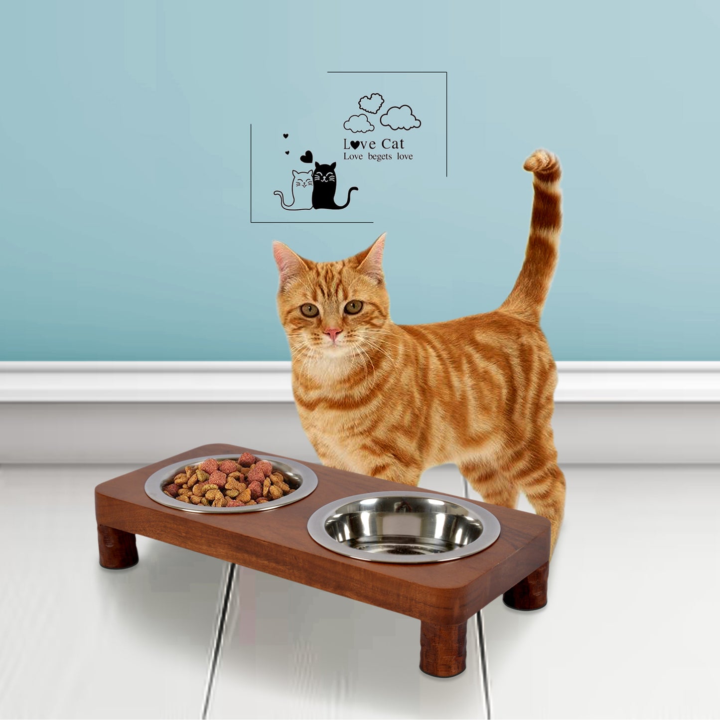 Ginger Elevated Cat Feeder