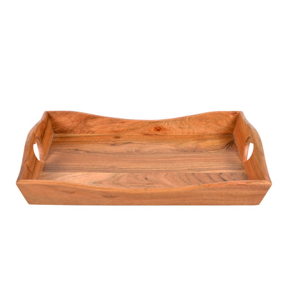 Aranya Wooden Tray With Heart Handle